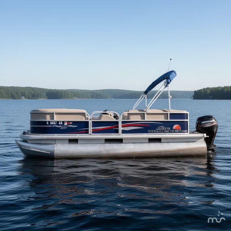 Slide: The Image of Sun Tracker Party Barge 18 DLX 2016 - 1
