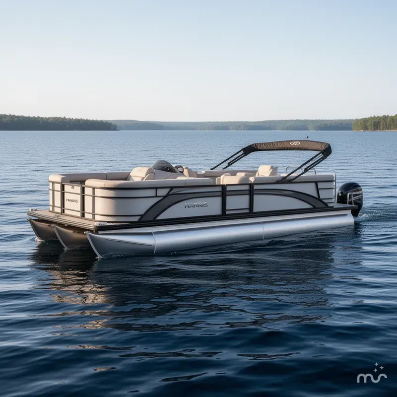 Slide: The Image of Harris Cruiser 220 Tritoon Pontoon 2018 - 0