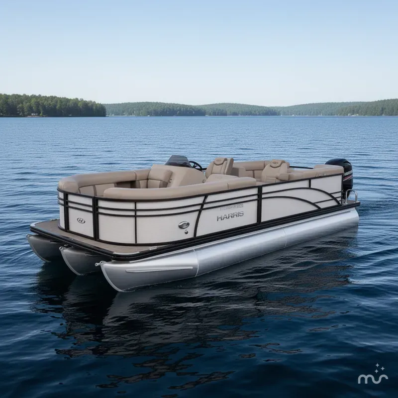 Slide: The Image of Harris Cruiser 220 Tritoon Pontoon 2018 - 1