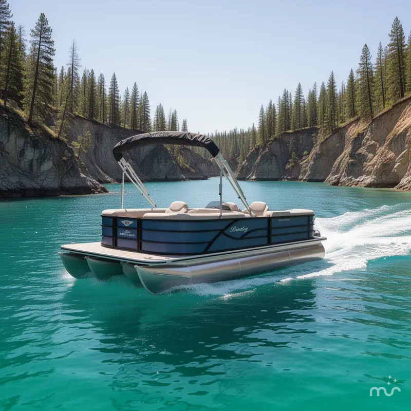 Slide: The Image of Bentley Pontoons Legacy 220 Navigator Quad Lounge & Honda 4-Stroke EFI 2026 - 4