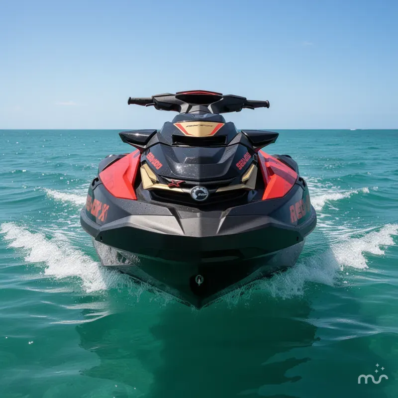 Slide: The Image of Sea-Doo RXT®-X® 300 IBR Eclipse Black and Lava R 2020 - 1