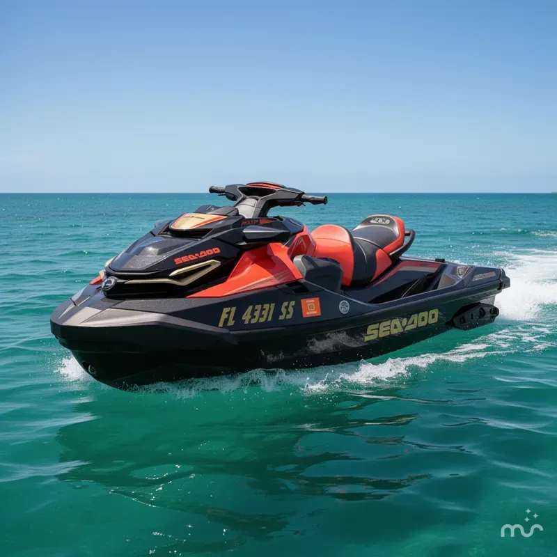 Slide: The Image of Sea-Doo RXT®-X® 300 IBR Eclipse Black and Lava R 2020 - 2