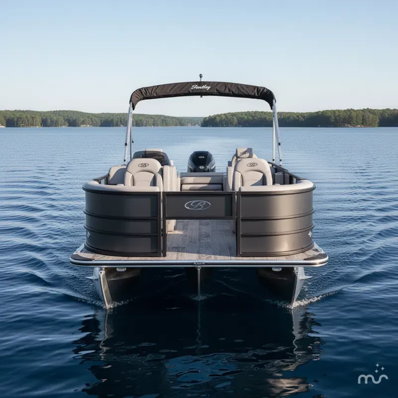 Slide: The Image of Bentley Pontoons Foward Fish 220 Swingback Pontoon & Honda 4-Stroke EFI 2026 - 1