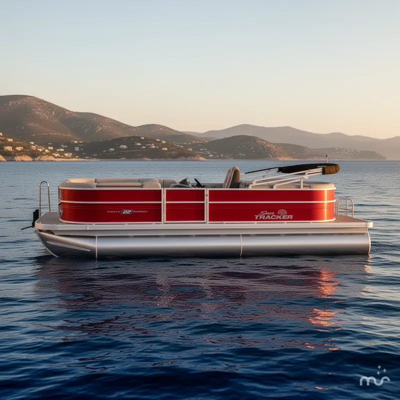 Slide: The Image of Sun Tracker Party Barge 22 DLX 2026 - 2