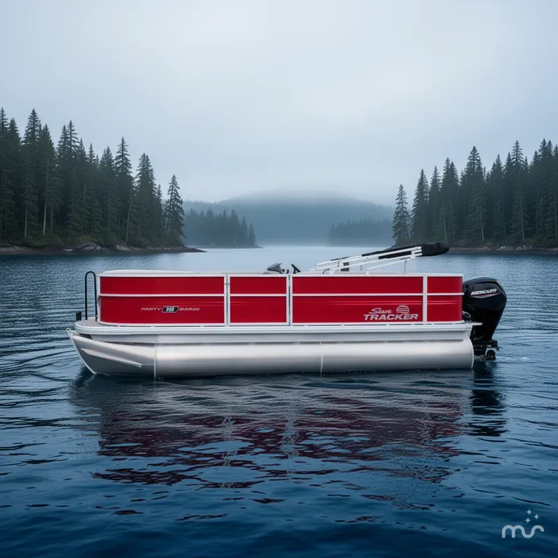 Slide: The Image of Sun Tracker Party Barge 18 DLX 2026 - 2