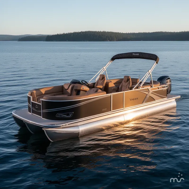 Slide: The Image of Tahoe LTZ 2385 Quad Lounge Tritoon & Honda 4-Stroke EFI 2026 - 1