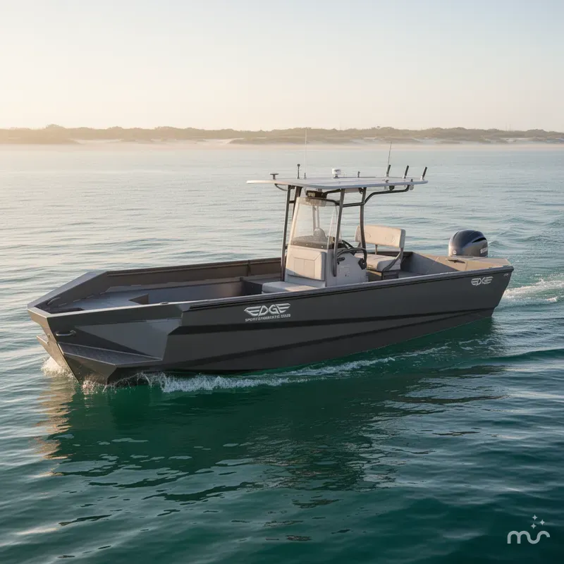 Slide: The Image of Edge Boats Sportsman Series 553DB MID DECK 2026 - 0