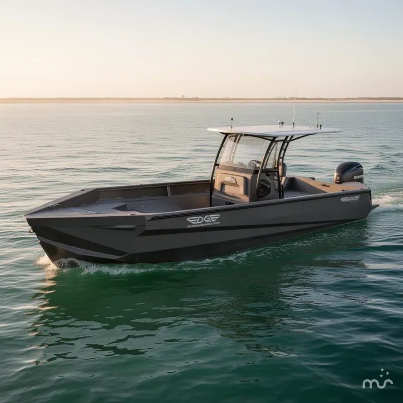 Slide: The Image of Edge Boats Sportsman Series 553DB MID DECK 2026 - 0