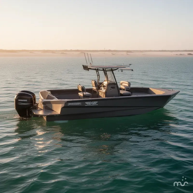 Slide: The Image of Edge Boats Sportsman Series 553DB MID DECK 2026 - 2