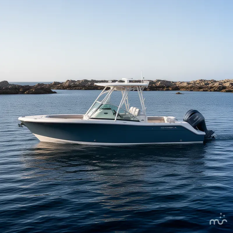 Slide: The Image of Cobia 240 Dual Console 2025 - 2