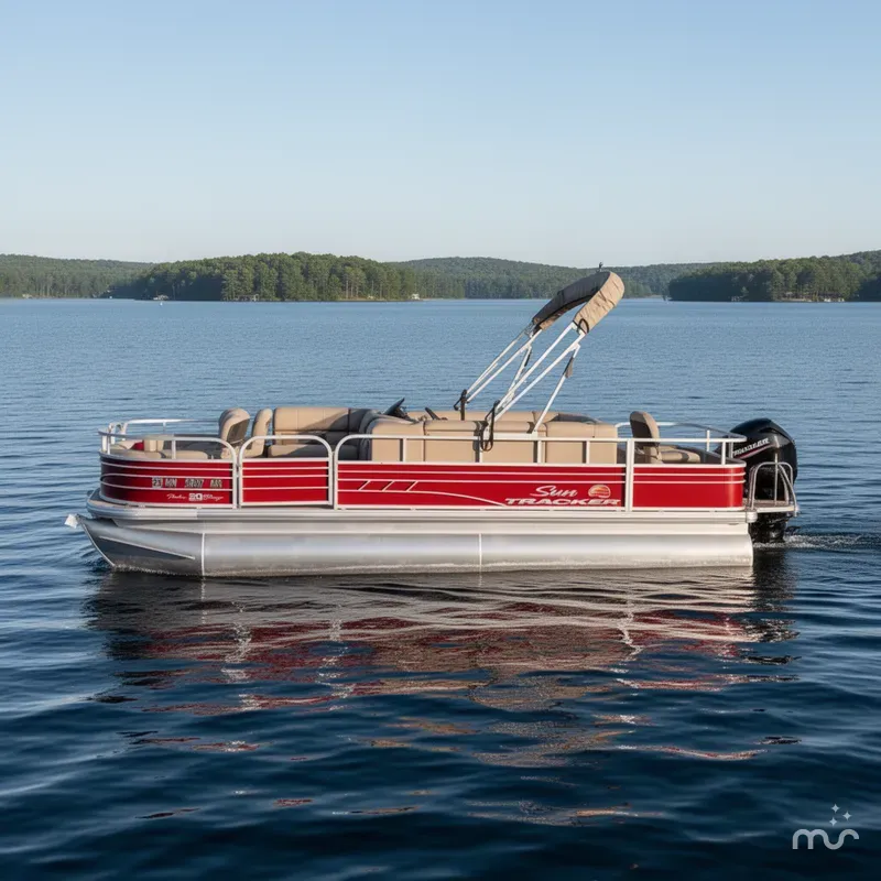 Slide: The Image of Sun Tracker Fishin Barge 20 DLX Pontoon 2020 - 0
