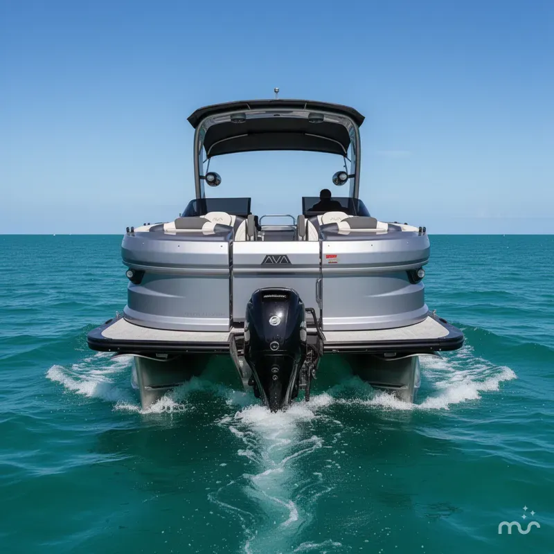Slide: The Image of Avalon 2585 Excalibur Windshield Quad Lounger Shift, Tri toon, Mercury 400hp V-10 2026 - 3