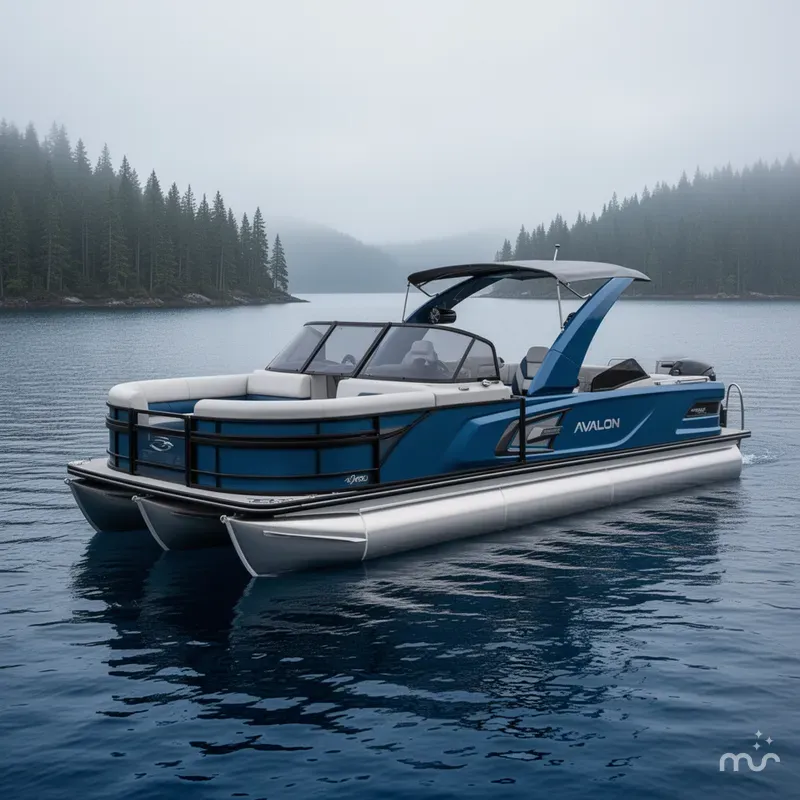 The Image of Avalon 2585 Excalibur Windshield Quad Lounger Shift, Tri toon, Mercury 400hp V-10 2026 - 0