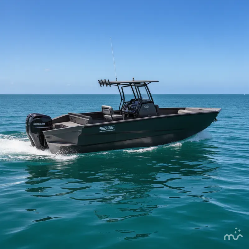 Slide: The Image of Edge Boats Sportsman Series 553DB MID DECK 2026 - 2