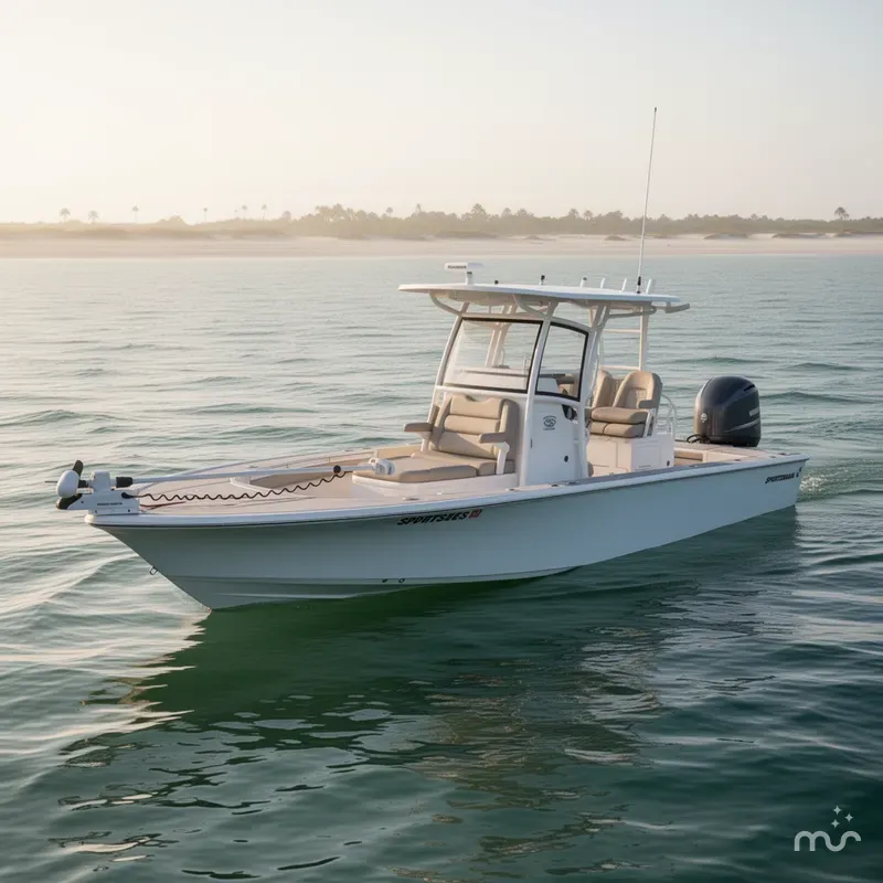 Slide: The Image of Sportsman Masters 267OE Bay Boat 2021 - 2