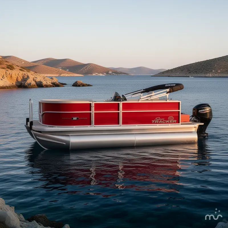 Slide: The Image of Sun Tracker Party Barge 16 DLX 2026 - 4