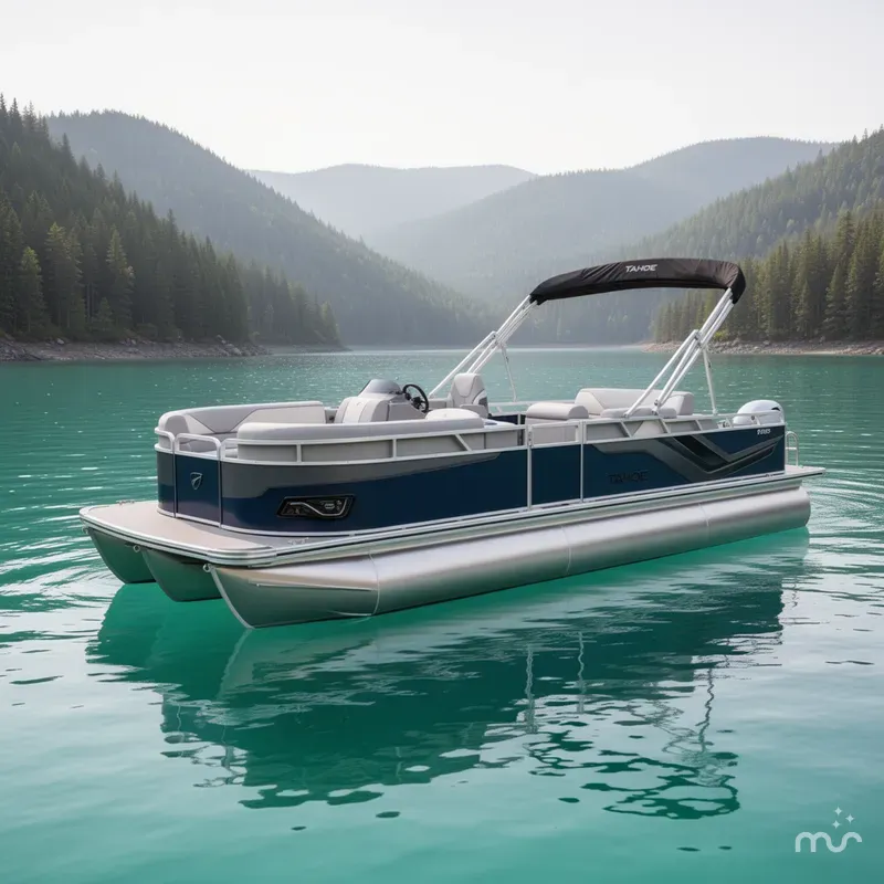 Slide: The Image of Tahoe Sport 2385 Swingback (VRB) Tritoon & Honda 4-Stroke EFI 2026 - 1