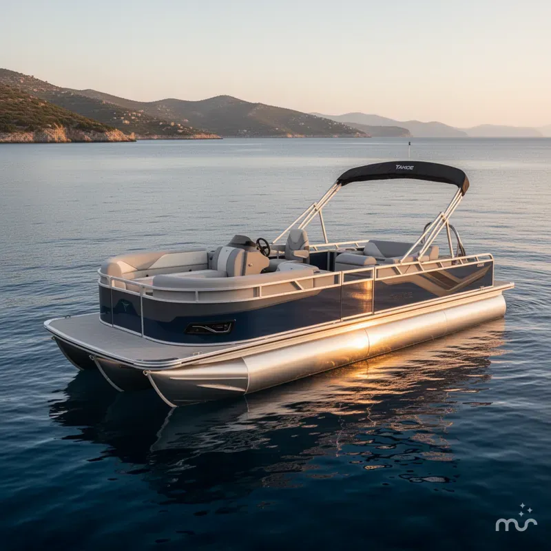 Slide: The Image of Tahoe Sport 2385 200HP VRB Swingback Tritoon 2026 - 0