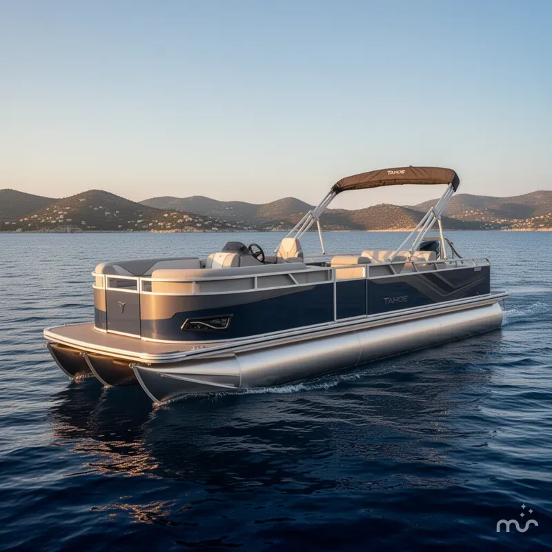 Slide: The Image of Tahoe Sport 2385 200HP VRB Swingback Tritoon 2026 - 1