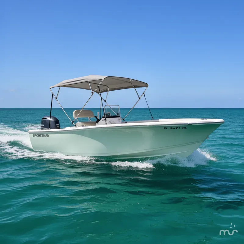 Slide: The Image of Sportsman Island Reef 19 Center Console 2018 - 0