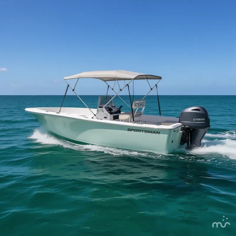 Slide: The Image of Sportsman Island Reef 19 Center Console 2018 - 1