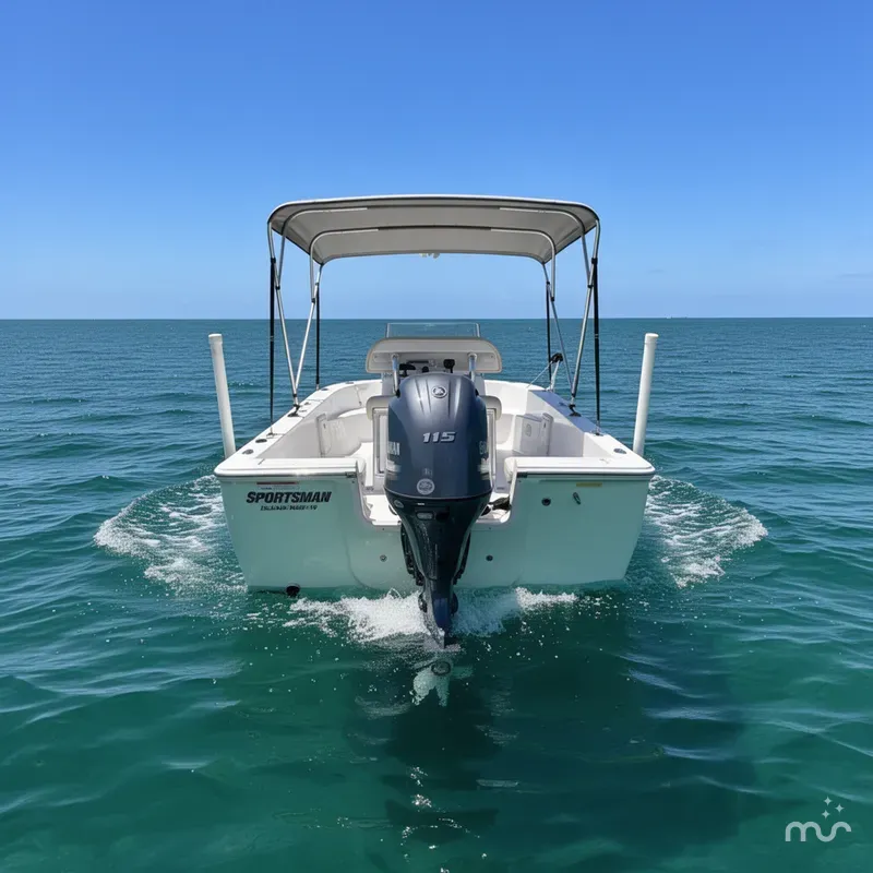 Slide: The Image of Sportsman Island Reef 19 Center Console 2018 - 2