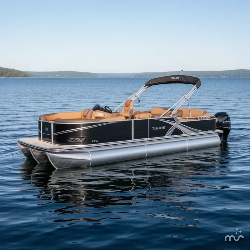 Slide: The Image of Tahoe LTZ 2385 Swingback (VRL) Tritoon & Honda 4-Stroke EFI 2025 - 2