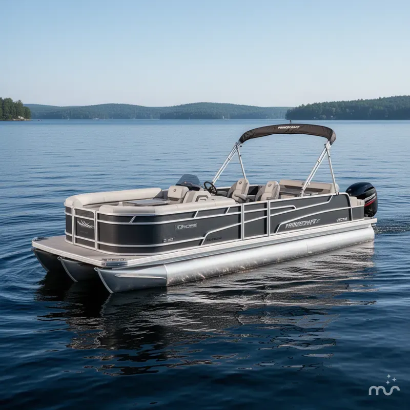 Slide: The Image of Princecraft Vectra 23 RL SS Swingback Tritoon & Mercury 4-Stroke EFI 2026 - 0