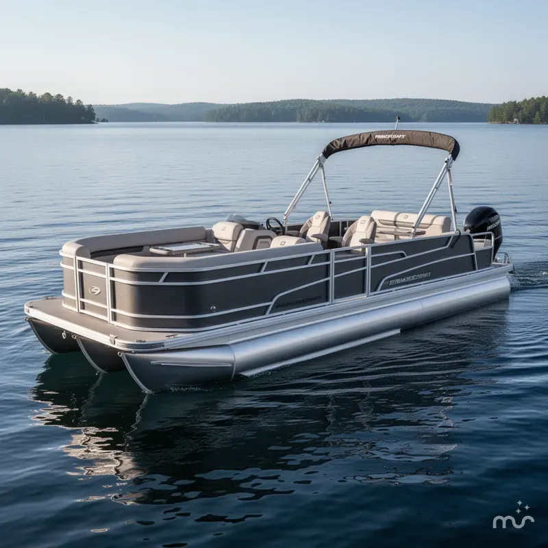 Slide: The Image of Princecraft Vectra 23 RL SS Swingback Tritoon & Mercury 4-Stroke EFI 2026 - 2