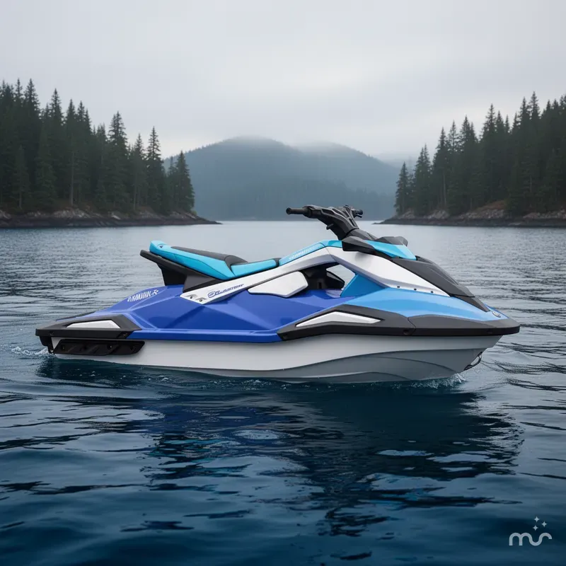 Slide: The Image of Yamaha JETBLASTER DLX 3-AZURE BLUE/WHITE 2026 - 2