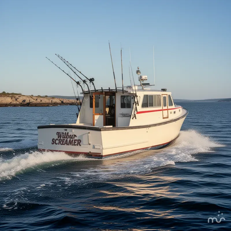 Slide: The Image of Wilbur 38 Downeast 1998 - 4