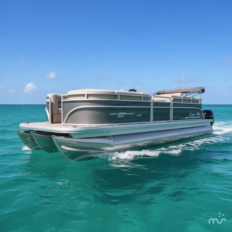 Slide: The Image of Sun Tracker Party Barge 20 DLX 2024 - 0