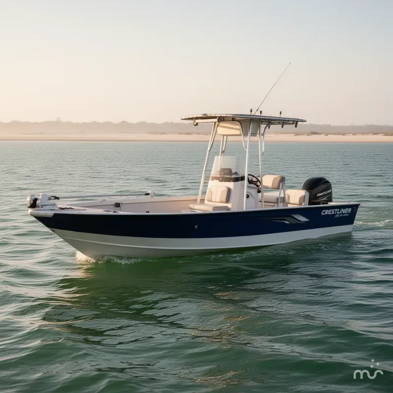 Slide: The Image of Crestliner 2200 BAY T TOP 150 HP 2018 - 2