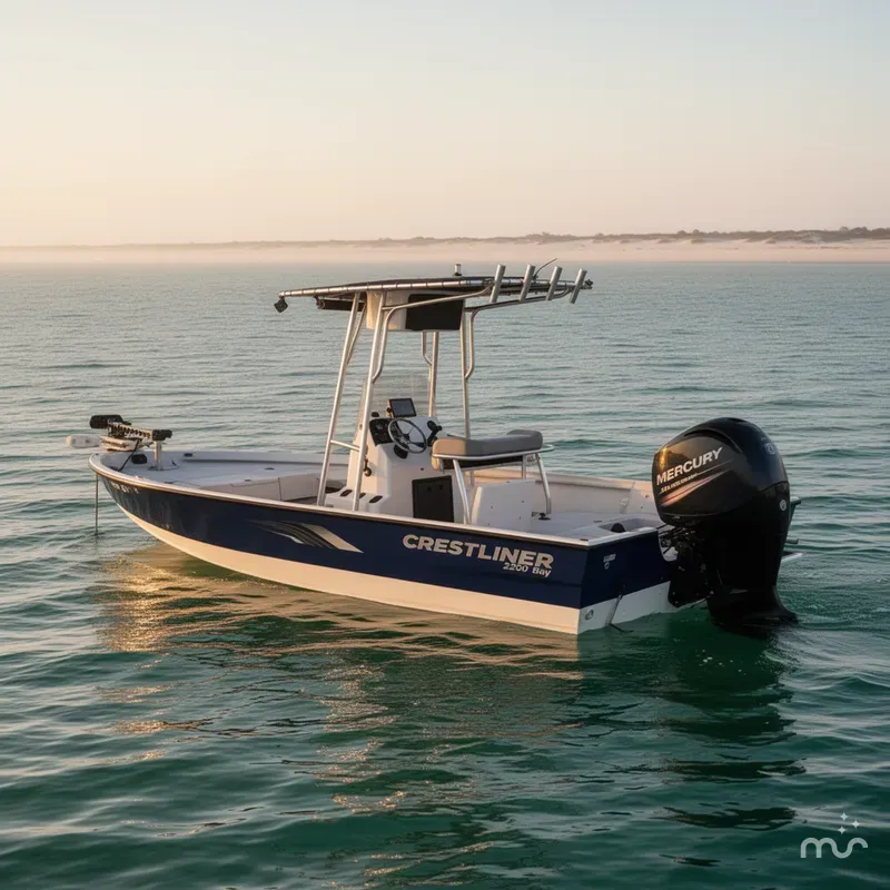 Slide: The Image of Crestliner 2200 BAY T TOP 150 HP 2018 - 4