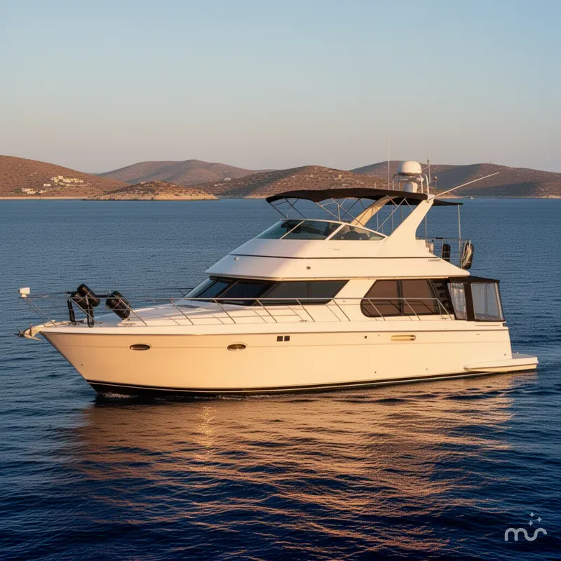 Slide: The Image of Carver Yachts 450 Voyager Pilothouse 2000 - 2