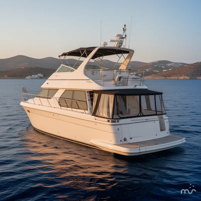 Slide: The Image of Carver Yachts 450 Voyager Pilothouse 2000 - 3