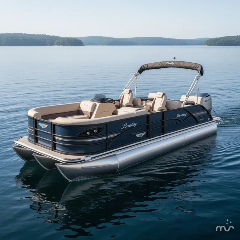 Slide: The Image of Bentley Pontoons Legacy 220 QSB Swingback & Honda 4-Stroke EFI 2026 - 0