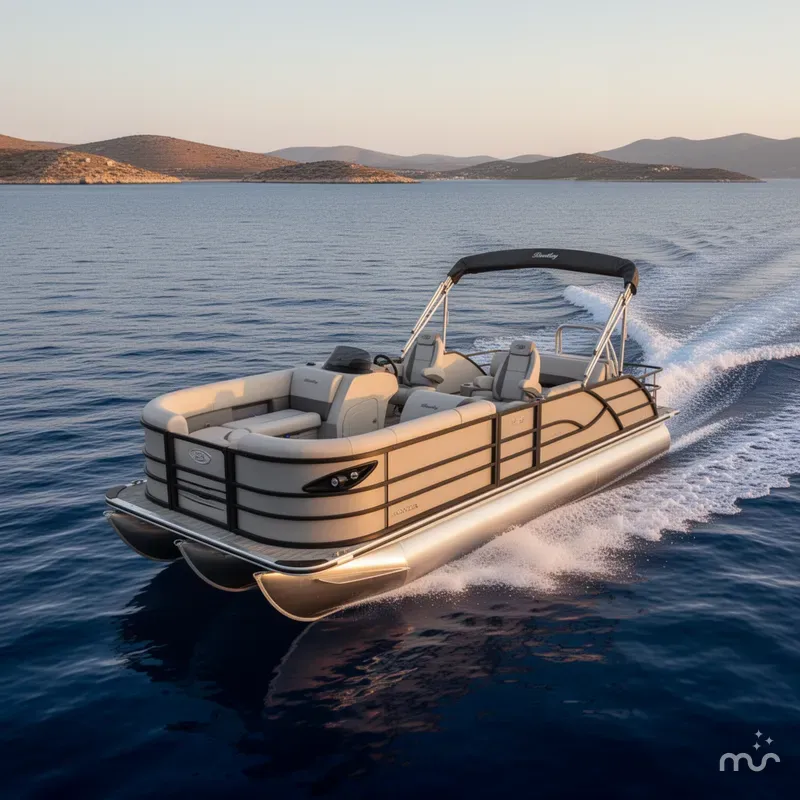 Slide: The Image of Bentley Pontoons Legacy 220 Swingback & Honda 4-Stroke EFI 2026 - 2