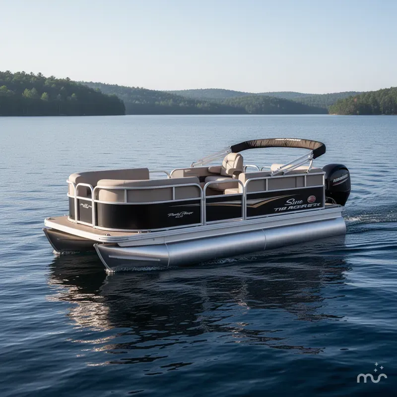Slide: The Image of White River Party Barge 16 DLX 2025 - 0