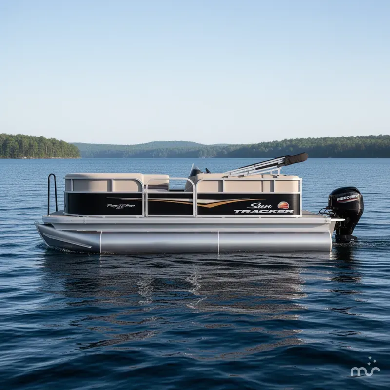 Slide: The Image of White River Party Barge 16 DLX 2025 - 1