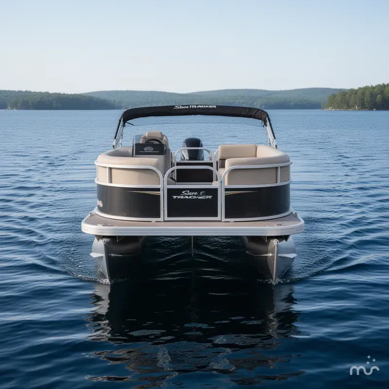Slide: The Image of White River Party Barge 16 DLX 2025 - 2