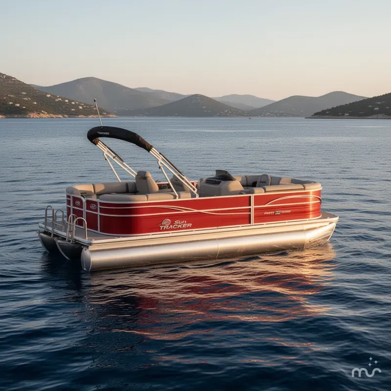 Slide: The Image of Sun Tracker Party Barge 22 DLX 2026 - 2