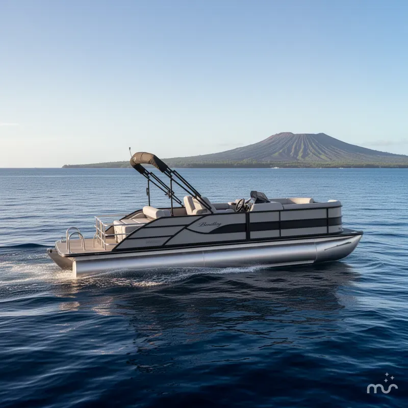 Slide: The Image of Bentley Pontoons 243 Swingback Tri-toon 2026 - 2