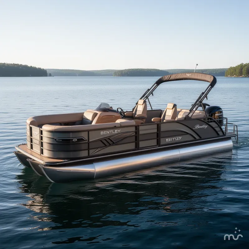 Slide: The Image of Bentley Pontoons Elite 223 Swingback Tritoon 2026 - 1