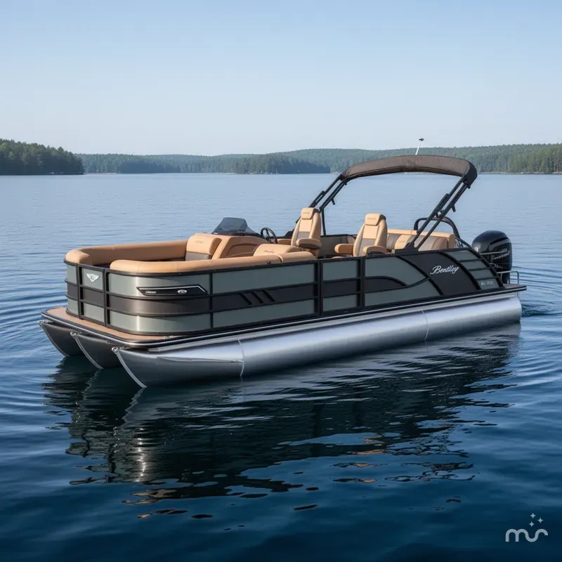 Slide: The Image of Bentley Pontoons Elite 223 Swingback Tritoon 2026 - 2