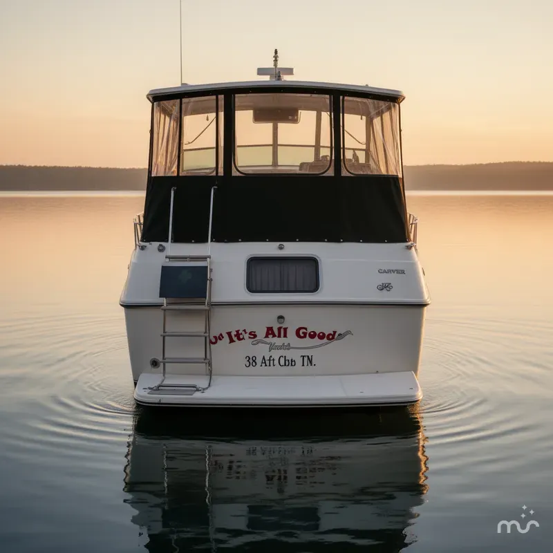 Slide: The Image of Carver Yachts 38 Aft Cabin Motor Yacht 1989 - 1