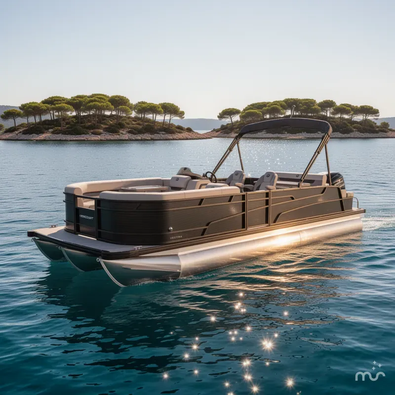 Slide: The Image of Princecraft Vectra 115HP 23 RL SS Swingback Pontoon & Mercury 4-Stroke EFI 2026 - 1