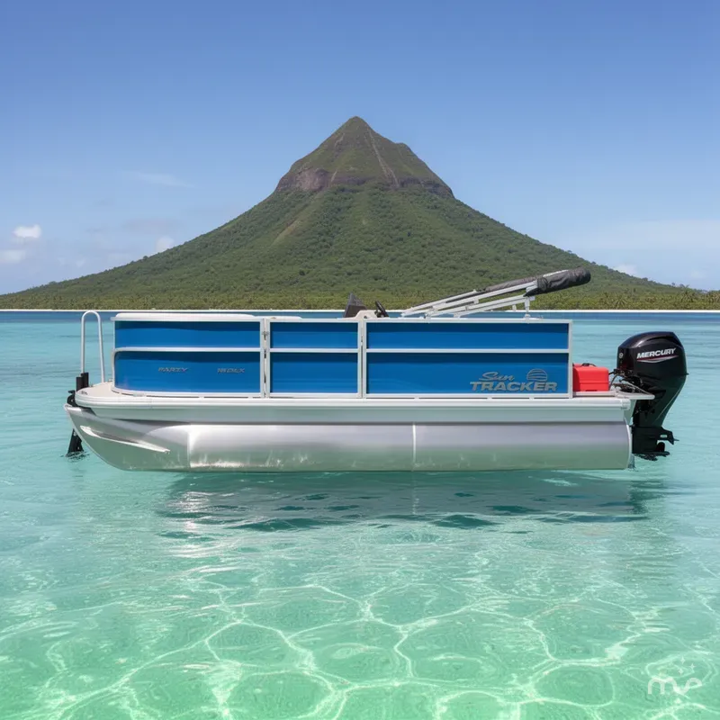 Slide: The Image of Sun Tracker Party Barge 16 DLX 2026 - 2