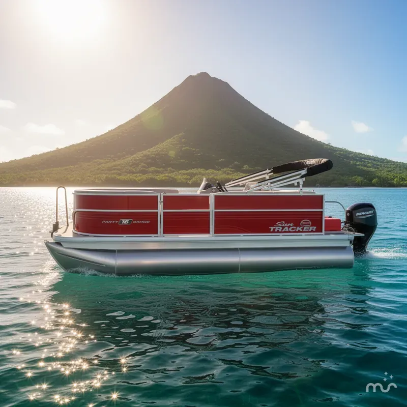 Slide: The Image of Sun Tracker Party Barge 16 DLX 2026 - 4