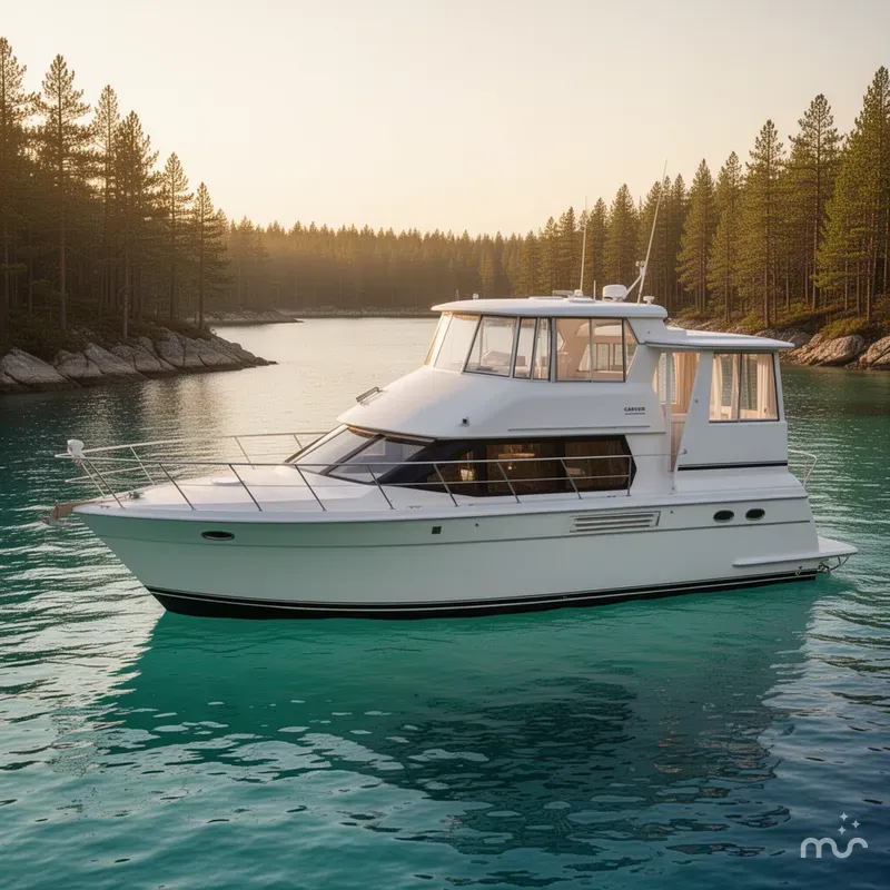 Slide: The Image of Carver Yachts 456 Aft Cabin Motor Yacht 1999 - 2